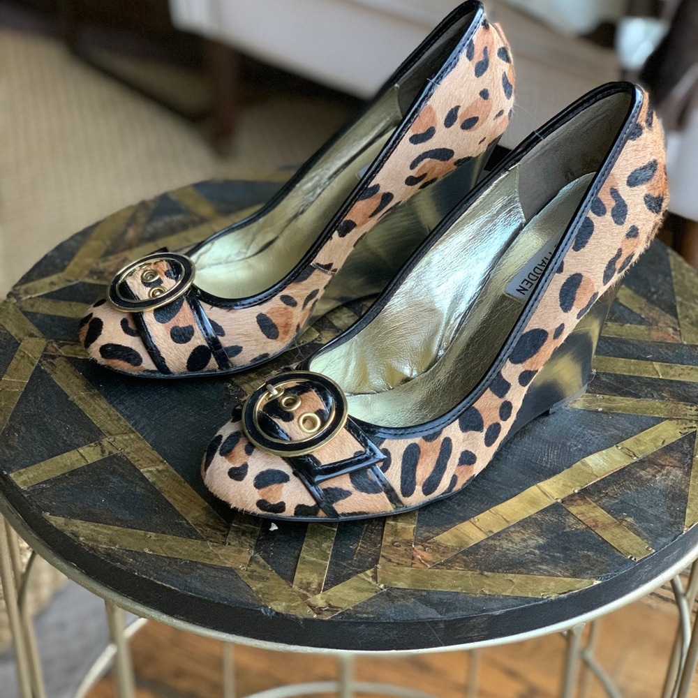 Animal Print Wedges